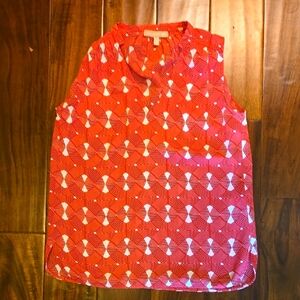Banana Republic Red and White Blouse
